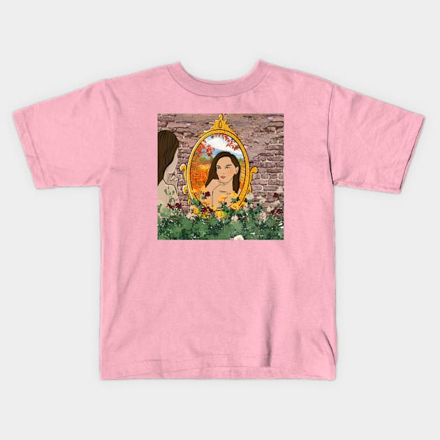 Me and the mirror Kids T-Shirt by Just beautiful